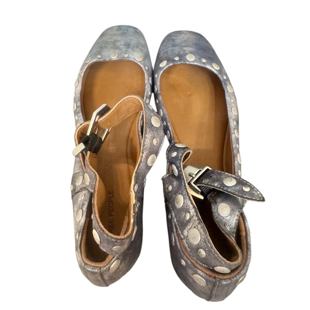 💥 FREE PEOPLE distressed MYSTIC Mary Jane flats women’s size 8.5 💥LIKE NEW - Picture 11 of 16